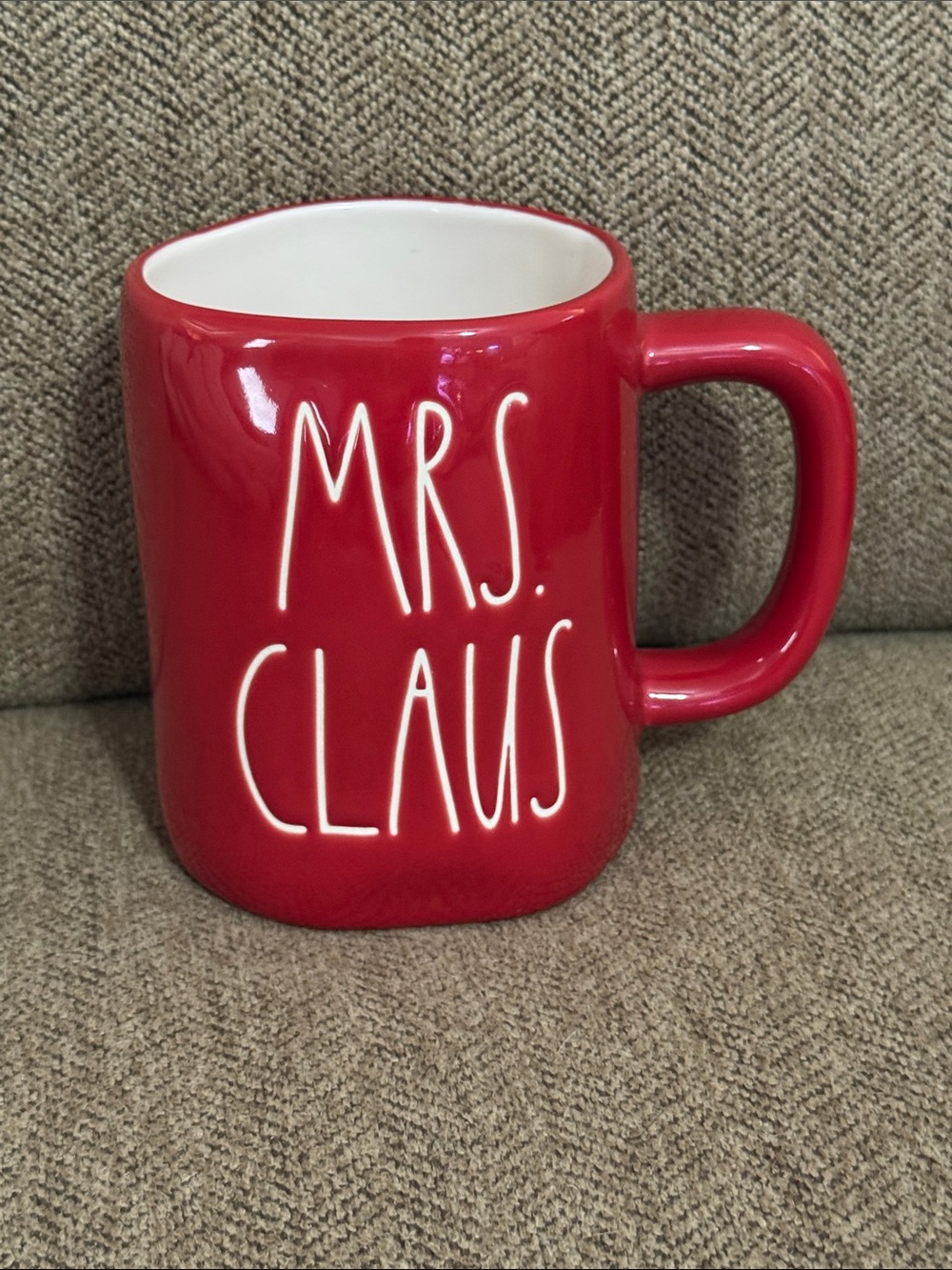Rae Dunn Mrs. Claus red Christmas mug